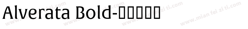 Alverata Bold字体转换